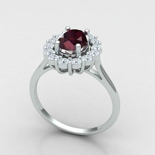 anturaj ring diamond ruby jewelry gold rings jewellery sapphire silver 3d print model - Mito3D