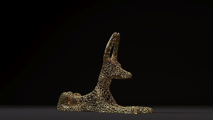 anubis uralt ägyptisch figur dekoration statuette kunst zuhause haus zahl drahtmodell voronoi dekor lampe draht 3d print model - Mito3D