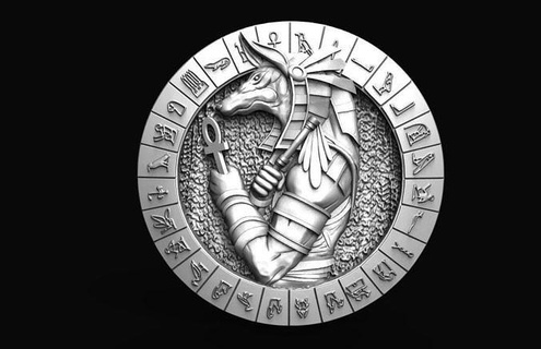 Anubis cnc 3 Kunst ägyptisch Linderung Mythologie Zeichen Logos 3d print model - Mito3D