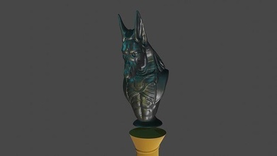anubis khopesh egypt ancient anpu gods dagger sword art 3dprintable game movie bladed weapon mummification games toys accessories 3d print model - Mito3D