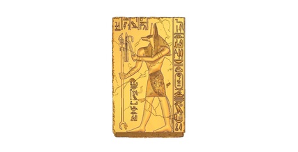 anubis uralt ägyptisch hieroglyphe cncmodel cncrelief linderung entlastungskraft relief ancientgod todes statue kunst skulpturen ägypten keilschrift ägypten tablette of tod 3d print model - Mito3D