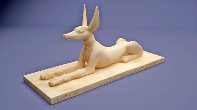 anubi statua sciacallo egitto sarcofago scultura figura monumento tesoro petto 3d 3ds max modello egiziano arte sculture 3d print model - Mito3D