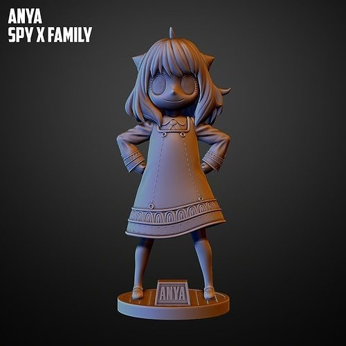 anya forger famille spyx figura résine impresion3d anime art sculptures 3D print model - Mito3D