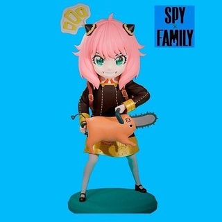 anya Respekt Anime Kettensäge Spion Familie Sammlerstück Fan Art kawai Kunst Skulpturen 3d print model - Mito3D