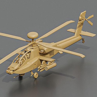 apache ah64d aircraft helicopter military war flight camouflage plane air vehicle soldier armor army 3dprinting games toys 3d print model - Mito3D