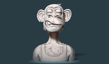Affe 3 nft gelangweilt Avatare 3d Kunst Skulpturen zbrush apenft nftape Metaverse Charakter Spiele Hypebeast 3d print model - Mito3D
