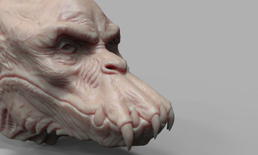 créature singe extraterrestre art fusion sculpter zbrush prototype sangeetpro sculptures 3d print model - Mito3D
