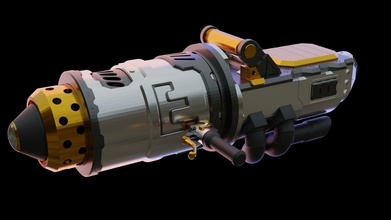 apéndice leyendas fusible cohete lanzacohetes canon armas juguete 3d impresión juegos juguetes 3d print model - Mito3D