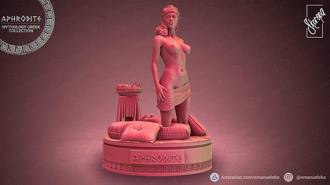 Afrodite crono greco stl Zeus Ade Dio Saturno print3d impresion3d statua zbrush collezione mitologia hera gea aprodith Apollo arte sculture 3D print model - Mito3D