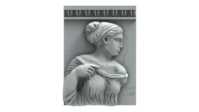 afrodite bas relief donna figura arte corpo bassorilievo 3dmodel antico mitologia greca classico scansioni repliche 3d print model - Mito3D