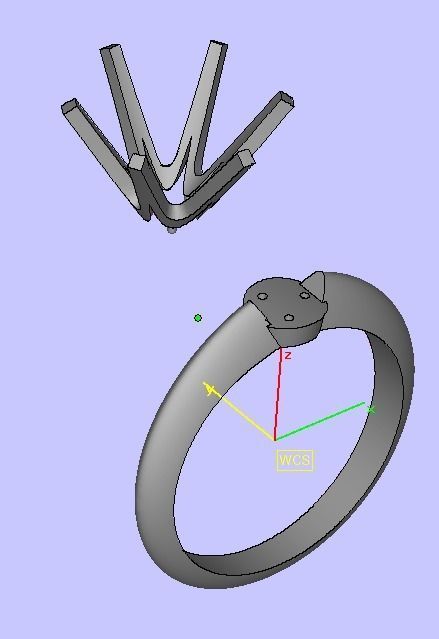 aplr0005-3ct tiffany setting solitaire ring tiffanysetting gold jewel jewellery jewelery solitairering diamondring 3djewelery jewelry rings 3D print model - Mito3D