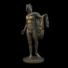 apollo 3d print model statue of man holding cloth god greek antiqu greece roman marble bronze sculpture art sculptures 3d print model - Mito3D