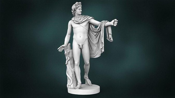 Apolo Mirador 3d modelo Perfecto creativo proyectos escultura griego antiguo optimizado eterno mano romano obra maestra realista belleza estatua figurilla estatuilla arco Arte escaneos réplicas 3d print model - Mito3D