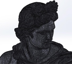 apollo belvedere restored sculpture statue ancient figure decor figurine art sculptures monument 3d print model - Mito3D