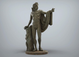 apollo greek statue sculpture art ancient apollon gods monument decoration figure miniature print god mythology olympian roman figurine sculptures bronze 3d print model - Mito3D