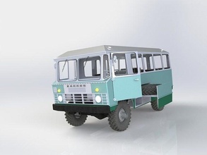 app 66 autobus gaz66 app66 rc impression 3dprint scalemodel imprimable loisir scalextric axial trx échelle camion gaz véhicule transport militaire route diy automobile 3d print model - Mito3D
