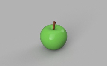 apple casa de alimentos la fruta producir jugo jugosa dulce fresco decoración 3d print model - Mito3D