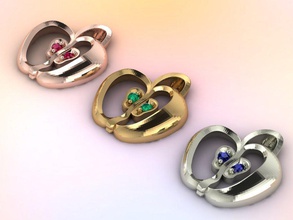 apple jewelry pendants form gold romance pendant jewel 3d print model - Mito3D