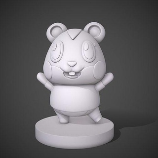 elma Rosi hayvan geçit hamster illüstrasyon karakter karikatür 3d model baskı oyuncak nintendo toon Şirin fantezi oyunlar oyuncaklar oyun video oyunları 3d print model - Mito3D