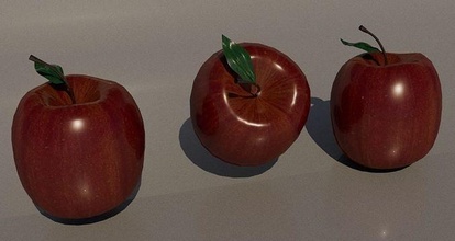 Pomme 3d modèle fruit arbre vert table fruits maison cuisine manger 3d print model - Mito3D