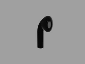 manzana airpods negro auriculares 2 audio estéreo teatro oído auricular dispositivo sonido calabaza diseño electrónica pasatiempo bricolaje diy Bluetooth inalámbrico 3d print model - Mito3D