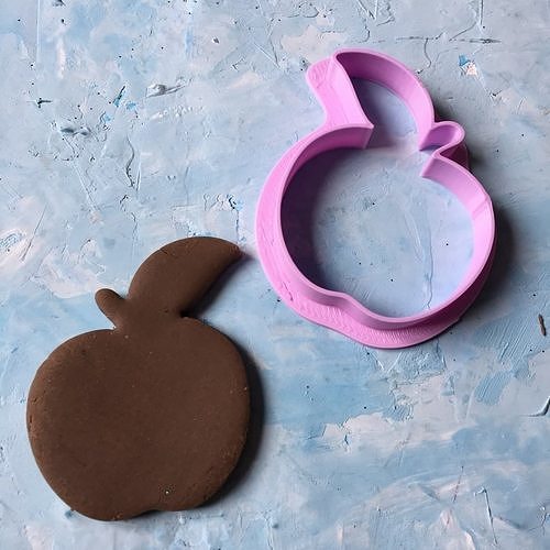 apple cookie cutter cookiecutter games toys house kitchen dining cookiestamp cake food cutting nickelodeon kids play decoration disney micky 3D print model - Mito3D