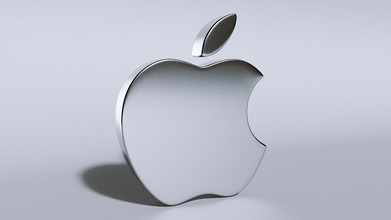 apple logo modern smartphone phone tecnology grey chrome 3dprint art signs logos 3d print model - Mito3D