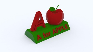 a elma model öğrenme çocuklar çocuk oyuncak 3d yazdırılabilir yuva eğitim okul öncesi öğrenci ebeveyn oyun parkı öğrenmek oynama oyunlar oyuncaklar 3d print model - Mito3D