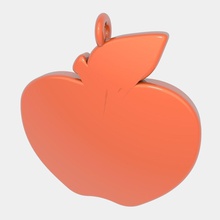3d elma kolye modeli basılmıştır takı cnc model baskı stl yazdırılabilir altın Gümüş moda 3dmodel apple mücevher prototipleme şekil sembol sanat sterling 3d print model - Mito3D