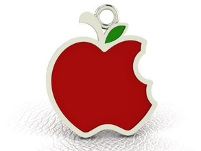 elma kolye takı mücevher altın Gümüş yazdırılabilir meşgul apple sevimli emaye hediye mevcut 3d print model - Mito3D