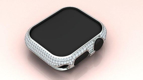 elma izlemek 41mm elmas bilezik altın gümüş aksesuar iphone akıllı telefon teknoloji takı 3d print model - Mito3D
