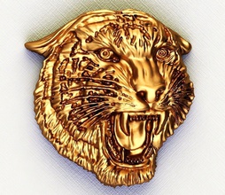 applied part tiger jewelry wild nature cat cnc sli dlp other overlap 3d print model - Mito3D