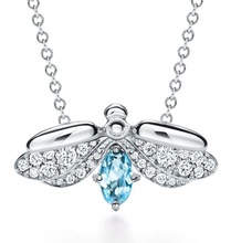 aquamarine firefly pendant necklace precious jewelry platinum chain locket fashion ring diamond printable luxury gold silver jewel tiffany butterfly jewellery pendants 3d print model - Mito3D