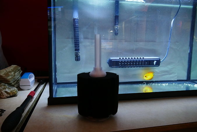 aquarium éponge filtre coeur 4 pièces air mousse poisson réservoir pompe loisir DIY 3D print model - Mito3D