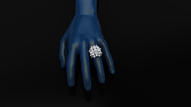 ar dr z002 yüzük takı elmas mücevher nişan düğün yazdırılabilir gümüş altın yüzükler 3d print model - Mito3D