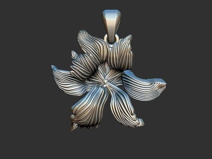 arabesque flower pendant floral pattern style art tattoo decoration meaning leaves design move arabic elaborate organic jewelry pendants 3d print model - Mito3D