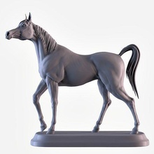 árabe caballo animal granja Arábica naturaleza ecuestre vaquero Oeste escultura imprimible 3dprinter plata oro resina decoración mamífero Arte esculturas 3d print model - Mito3D