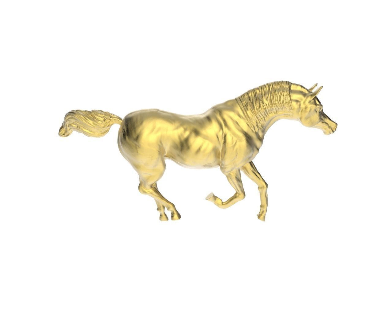 arabic horse in galloping position animal animals arab art competitive dressage equestrian equine mammal replicas scan scans sculpture showjumping stallion running 3D print model - Mito3D