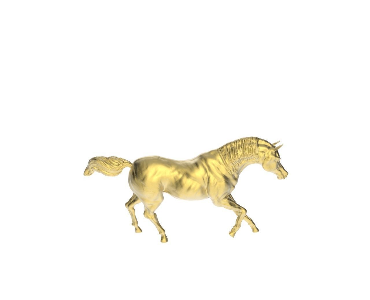 arabic horse in galloping position animal animals arab art competitive equestrian equine mammal replicas scan scans showjumping stallion sculpture dressage running 3D print model - Mito3D