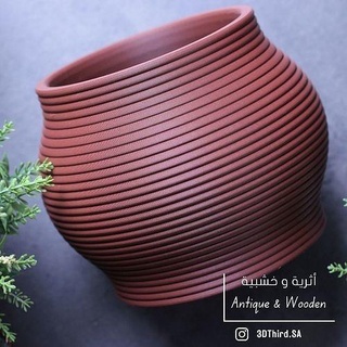 arabic layered vase islamic printable decoration decor jar flower pot interior wooden house 3d print model - Mito3D