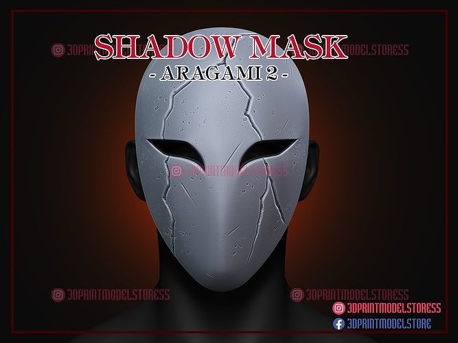 aragami 2 ombre masque cosplay halloween costume kitsune japon japonais fantôme of tsushima ronin oni samouraï collection jeu jeux jouets 3D print model - Mito3D