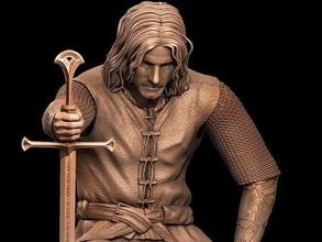 aragorn 3d Stampa Signore degli Anelli gandalf uomo forte muscoloso tolkien arte sculture 3d print model - Mito3D