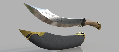 aragorn hançer kral of yüzükler bıçak keskin çelik silah kesme bıçaklı lotr yüzüklerin efendisi frodo destek koleksiyon tablosu hobi kendin yap 3d print model - Mito3D