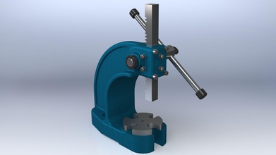 arbor press mechanical 3dprinted rack pinon hobby diy parts 3d print model - Mito3D