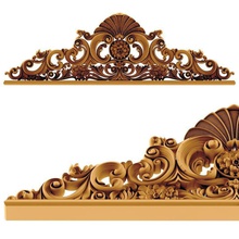 arc ornament art wood interior design decoration gold cnc architectural furniture 3d print model - Mito3D