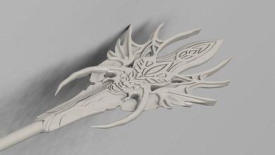 arcana mace lineage2 lineage melee mystic cosplay weapon blunt game games toys accessories 3d print model - Mito3D