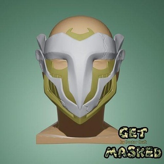 gizemli Eko ateş ışığı Önder maske lig efsaneler lol Kostüm oyunu netflix dizi maskesi baş Sanat taramalar kopyalar 3d print model - Mito3D