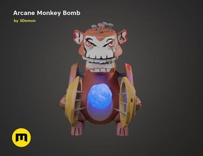 misterioso macaco bombear acessórios jogos arma ri netflix pó azar series suporte cosplay fantasia brinquedos liga lendários 3d print model - Mito3D
