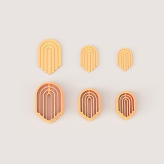 arch polymer cutter clay art stamp earring woman artdeco minimalism embosser cold doh plasticine play jewelry earrings 3d print model - Mito3D