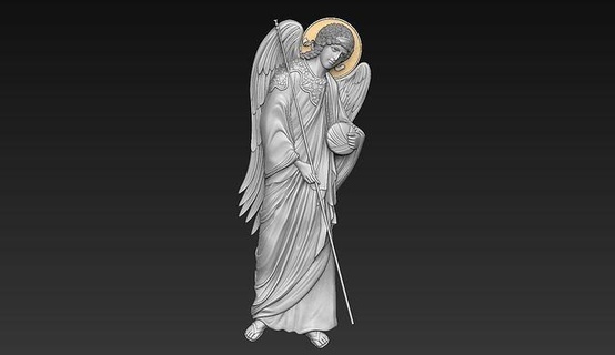 arcangelo angelo cnc ortodosso gabriel statua Lucifero 3d stl rilievi cattolico Chiesa cristiani custode arte monete distintivi jesu scultura Fidanzamento 3d print model - Mito3D